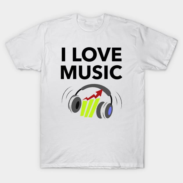 I Love Music T-Shirt by Jitesh Kundra